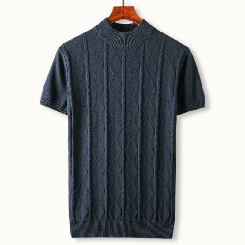 Jackson Diamond-Knit Cotton Shirt
