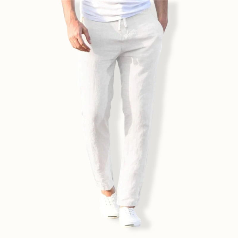 Lurnfeld	Solid Color Linen Pants