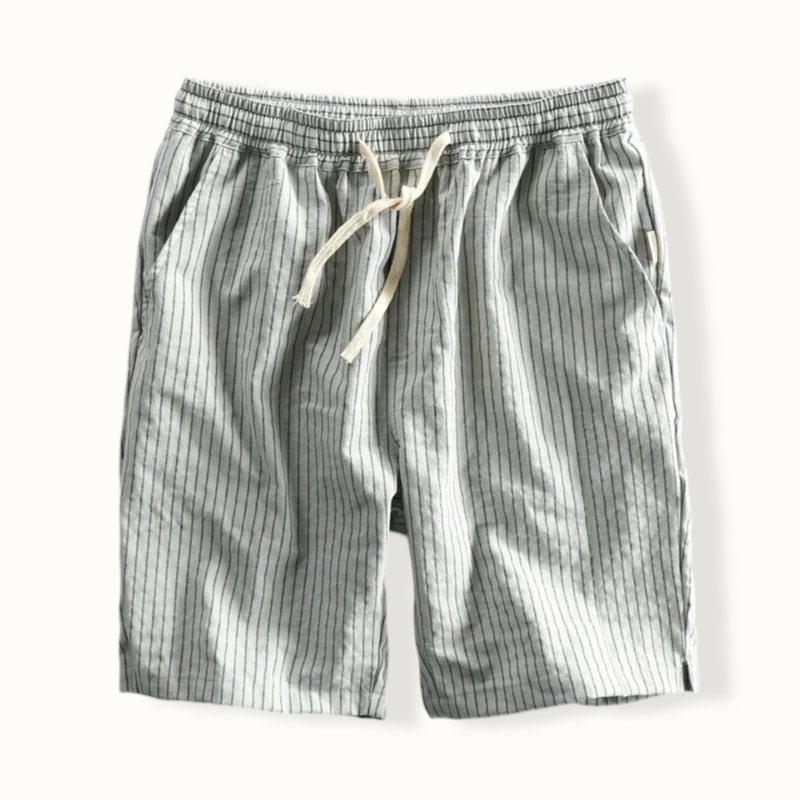 Abuja Striped Linen Shorts