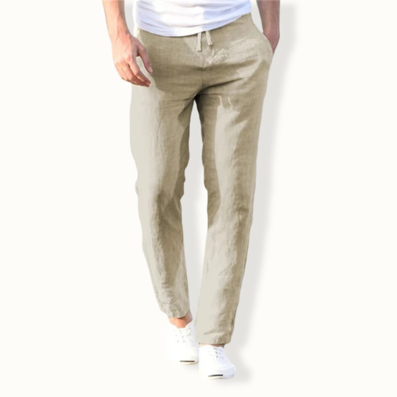 Lurnfeld	Solid Color Linen Pants