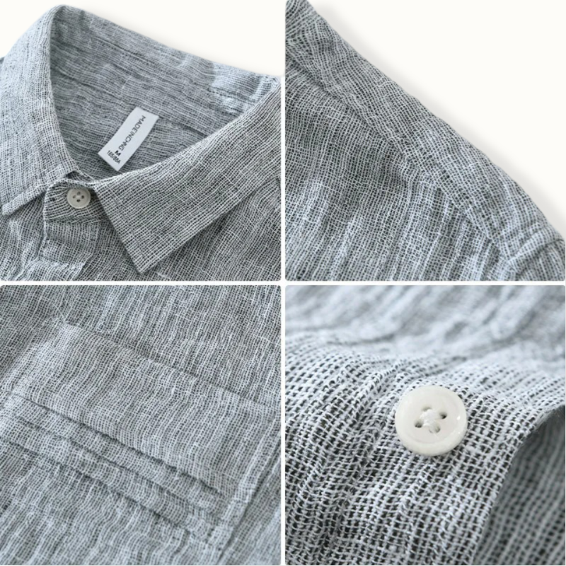 Juba Single Pocket Linen Button Up